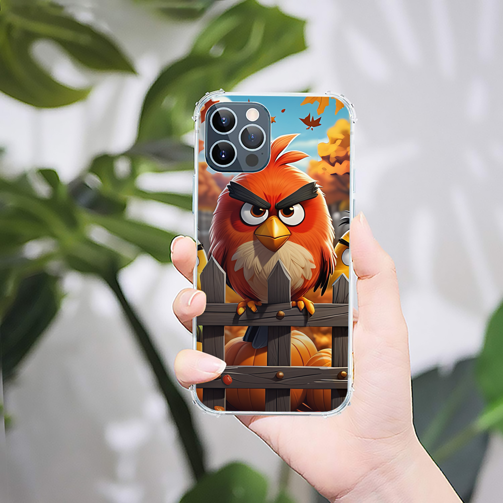 （画像用） Angry Birds アングリーバード 【iPhone 12シリーズ対応】透明スマホケース（クリアソフトケース）